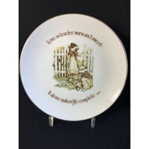 Vintage HOLLY HOBBIE Plate 6” Lasting Memories Collector 1976 Love Is Tender